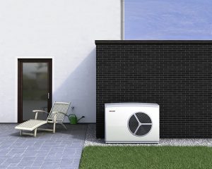 Luftwärmepumpen arbeiten so leise, dass sie auch in Terrassennähe aufgestellt werden können. Foto: BWP